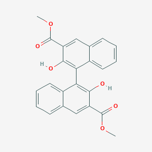 molecular formula C24H18O6 B096554 (R)-(+)-Dimethyl-2,2'-dihydroxy-1,1'-binaphthalene-3,3'-dicarboxylate CAS No. 18531-91-4