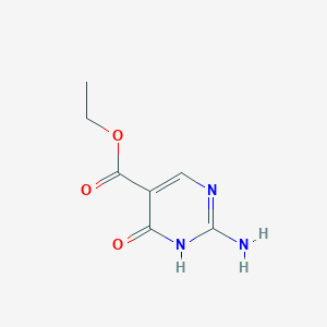 molecular formula C7H9N3O3 B096568 Ethyl 2-amino-4-hydroxypyrimidine-5-carboxylate CAS No. 15400-53-0