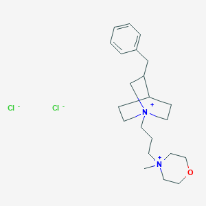3-Benzyl-1-(3-(4-methylmorpholinio)propyl)quinuclidinium, dichloride
