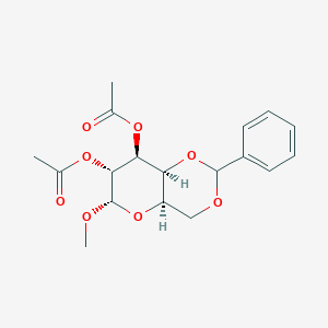 molecular formula C18H22O8 B096574 2,3-二-O-乙酰基-4,6-O-亚苄基-α-D-吡喃半乳糖甲酯 CAS No. 15451-81-7