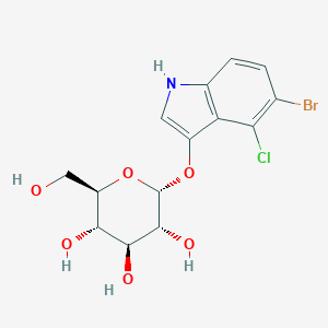 molecular formula C14H15BrClNO6 B009658 5-bromo-4-chloro-1H-indol-3-yl alpha-D-glucopyranoside CAS No. 108789-36-2