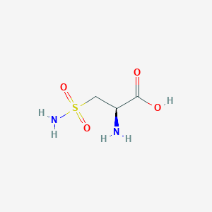 molecular formula C3H8N2O4S B096590 (2R)-2-amino-3-sulfamoylpropanoic acid CAS No. 18625-03-1