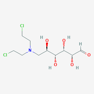 molecular formula C10H19Cl2NO5 B009663 6-(Bis(2-chloroethyl)amino)-6-deoxyglucose CAS No. 102037-94-5