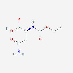 molecular formula C7H12N2O5 B096637 (S)-4-Amino-2-((ethoxycarbonyl)amino)-4-oxobutanoic acid CAS No. 16639-91-1