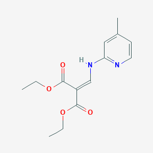 molecular formula C14H18N2O4 B096649 Diethyl {[(4-methylpyridin-2-yl)amino]methylidene}propanedioate CAS No. 19056-88-3