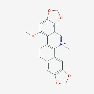 molecular formula C21H16NO5+ B096666 Chelirubine CAS No. 18203-11-7