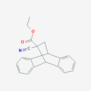 molecular formula C20H17NO2 B096671 Ethyl 15-cyanotetracyclo[6.6.2.02,7.09,14]hexadeca-2,4,6,9,11,13-hexaene-15-carboxylate CAS No. 19277-46-4
