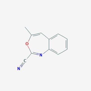 molecular formula C11H8N2O B096679 4-Methyl-3,1-benzoxazepine-2-carbonitrile CAS No. 19062-85-2