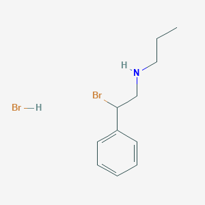 molecular formula C11H17Br2N B096699 Phenethylamine, beta-bromo-N-propyl-, hydrobromide CAS No. 19491-72-6