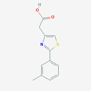molecular formula C12H11NO2S B096701 [2-(3-甲基苯基)-1,3-噻唑-4-基]乙酸 CAS No. 16441-29-5