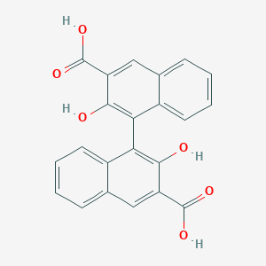 molecular formula C22H14O6 B096709 4-(3-Carboxy-2-hydroxynaphthalen-1-yl)-3-hydroxynaphthalene-2-carboxylic acid CAS No. 18531-92-5