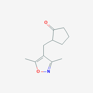 molecular formula C11H15NO2 B096722 2-[(3,5-Dimethyl-4-isoxazolyl)methyl]cyclopentanone CAS No. 16858-04-1