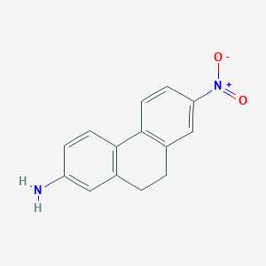 molecular formula C14H12N2O2 B096732 2-Phenanthrenamine, 9,10-dihydro-7-nitro- CAS No. 18264-82-9