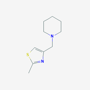molecular formula C10H16N2S B096762 1-[(2-Methyl-1,3-thiazol-4-yl)methyl]piperidine CAS No. 17386-15-1