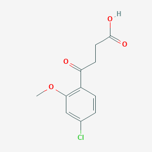 molecular formula C11H11ClO4 B096771 4-(4-Chloro-2-methoxyphenyl)-4-oxobutyric acid CAS No. 15572-02-8