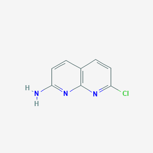 molecular formula C8H6ClN3 B096777 7-Chloro-1,8-naphthyridin-2-amine CAS No. 15944-33-9