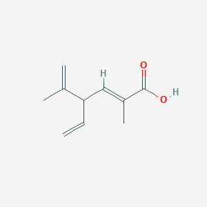 molecular formula C10H14O2 B096790 (2E)-4-Ethenyl-2,5-dimethylhexa-2,5-dienoic acid CAS No. 17152-12-4