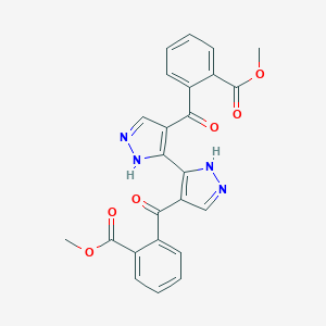 Benzoic acid, 2,2'-([3,3'-bipyrazole]-4,4'-diyldicarbonyl)di-, dimethyl ester