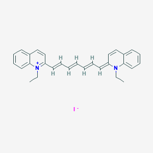 molecular formula C29H29IN2 B096794 1-Ethyl-2-(7-(1-ethyl-2(1H)-quinolylidene)hepta-1,3,5-trienyl)quinolinium iodide CAS No. 17695-32-8