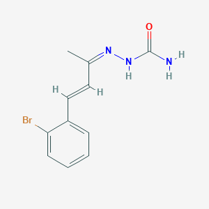 molecular formula C11H12BrN3O B096800 [(Z)-[(E)-4-(2-Bromophenyl)but-3-en-2-ylidene]amino]urea CAS No. 17014-27-6