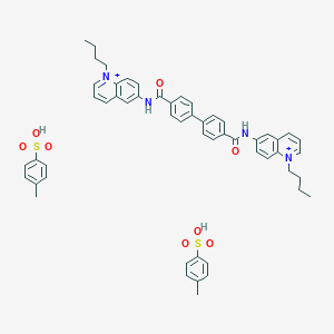 Quinolinium, 6,6'-(p,p'-biphenylylenebis(carbonylimino))bis(1-butyl-, ditosylate