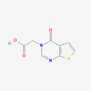 molecular formula C8H6N2O3S B096843 (4-oxothieno[2,3-d]pyrimidin-3(4H)-yl)acetic acid CAS No. 18740-34-6