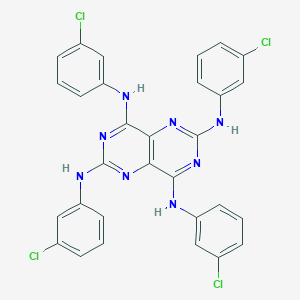 molecular formula C30H20Cl4N8 B096845 Pyrimido[5,4-d]pyrimidine, 2,4,6,8-tetrakis(m-chloroanilino)- CAS No. 18710-95-7