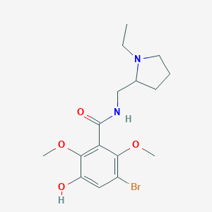 3-Bromo-N-((1-ethyl-2-pyrrolidinyl)-methyl)-5-hydroxy-2,6-dimethoxybenzamide hydrochloride