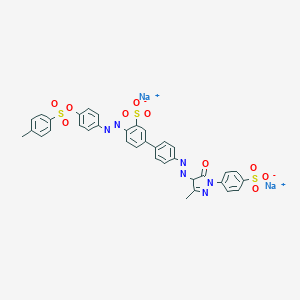 molecular formula C35H28N6O10S3 B096862 Benzyl Fast Yellow 3R CAS No. 15792-50-4