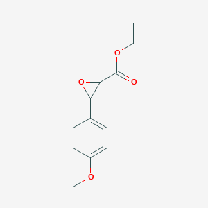 molecular formula C12H14O4 B096870 Oxiranecarboxylic acid, 3-(4-methoxyphenyl)-, ethyl ester CAS No. 16546-01-3