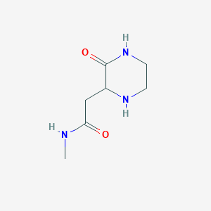 molecular formula C7H13N3O2 B096877 N-methyl-2-(3-oxopiperazin-2-yl)acetamide CAS No. 19564-13-7