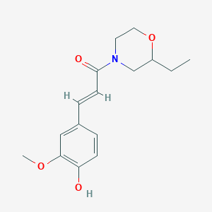 Morpholine, 2-ethyl-4-(4-hydroxy-3-methoxycinnamoyl)-