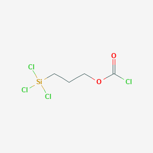 molecular formula C4H6Cl4O2Si B096956 Carbonochloridic acid, 3-(trichlorosilyl)propyl ester CAS No. 18098-86-7