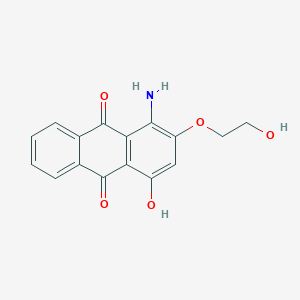 molecular formula C16H13NO5 B096979 9,10-Anthracenedione, 1-amino-4-hydroxy-2-(2-hydroxyethoxy)- CAS No. 17869-07-7