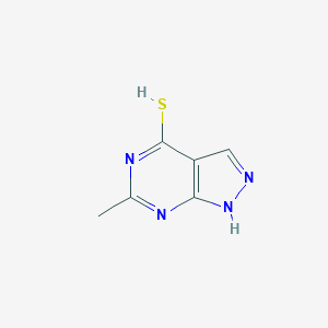molecular formula C6H6N4S B097017 6-Methyl-1H-pyrazolo[3,4-d]pyrimidine-4(5H)-thione CAS No. 15986-11-5