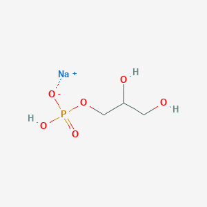 molecular formula C3H9NaO6P B097037 Sodium 1-hydroxy-3-(phosphonooxy)propan-2-olate CAS No. 17603-42-8