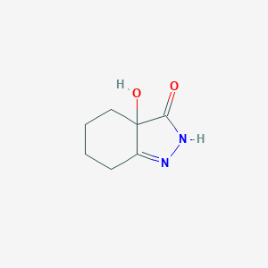 molecular formula C7H10N2O2 B009704 3a-hydroxy-4,5,6,7-tetrahydro-2H-indazol-3-one CAS No. 107398-92-5