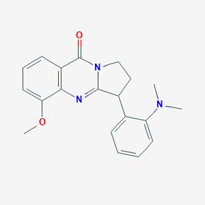 molecular formula C20H21N3O2 B097049 Pyrrolo[2,1-b]quinazolin-9(1H)-one, 3-[o-(dimethylamino)phenyl]-2,3-dihydro-5-methoxy- CAS No. 16688-22-5