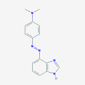 molecular formula C15H15N5 B097064 4-((p-(Dimethylamino)phenyl)azo)benzimidazole CAS No. 18463-86-0