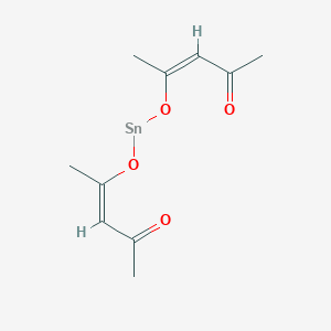 molecular formula C10H14O4Sn B097068 Tin, bis(2,4-pentanedionato-kappaO,kappaO')-, (T-4)- CAS No. 16009-86-2