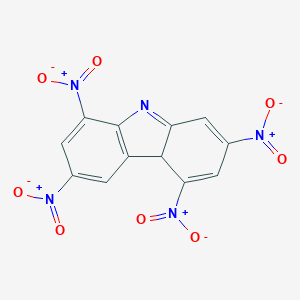 molecular formula C12H5N5O8 B097078 2,4,6,8-tetranitro-4aH-carbazole CAS No. 16211-09-9