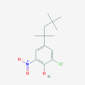 molecular formula C14H20ClNO3 B097080 Phenol, 2-chloro-6-nitro-4-(1,1,3,3-tetramethylbutyl)- CAS No. 17199-21-2