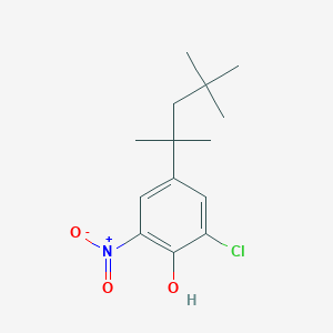 2-Chloro-6-nitro-4-(2,4,4-trimethylpentan-2-yl)phenol