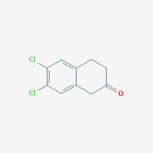 molecular formula C10H8Cl2O B097092 6,7-二氯-2-四氢萘酮 CAS No. 17556-22-8