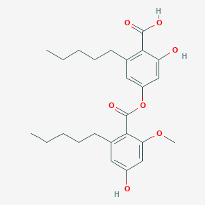 molecular formula C25H32O7 B097096 Dihydropicrolichenic acid CAS No. 19314-66-0