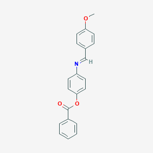 Phenol, 4-(((4-methoxyphenyl)methylene)amino)-, benzoate (ester)
