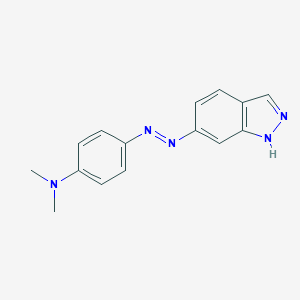 molecular formula C15H15N5 B097104 6-((p-(Dimethylamino)phenyl)azo)-1H-indazole CAS No. 17309-87-4