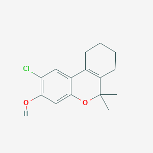 molecular formula C15H17ClO2 B097119 6H-DIBENZO(b,d)PYRAN-3-OL, 2-CHLORO-6,6-DIMETHYL-7,8,9,10-TETRAHYDRO- CAS No. 16720-04-0