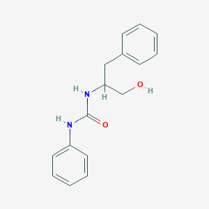 molecular formula C16H18N2O2 B097126 1-(alpha-(Hydroxymethyl)phenethyl)-3-phenylurea CAS No. 19071-54-6