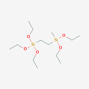 molecular formula C13H32O5Si2 B097168 4,4,7-Triethoxy-7-methyl-3,8-dioxa-4,7-disiladecane CAS No. 18418-54-7